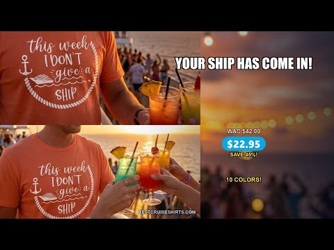This Week I Don’t Give a Ship Nautical Rope Funny Cruise Shirt — T-Shirt - Video Demo