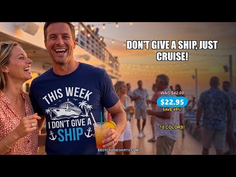 This Week I Don't Give A Ship Cruise Humor Tropical Shirt — T-Shirt - Video Demo