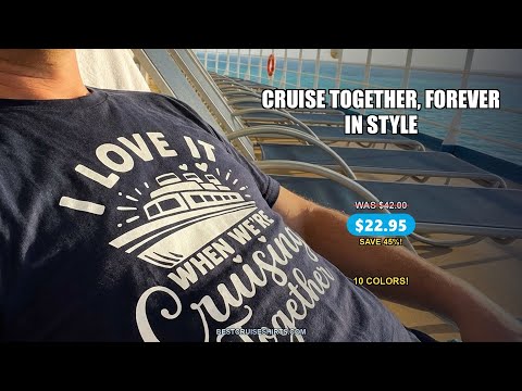 Romantic Cruise Ship Cruising Together Shirt With Hearts Design — T-Shirt - Video Demo