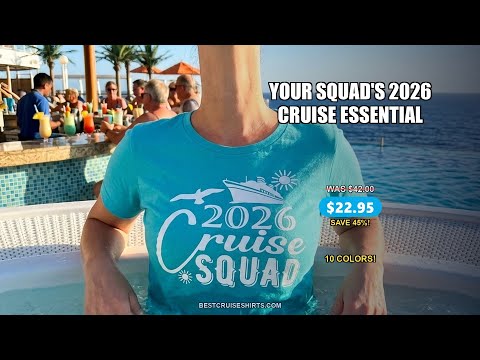 2026 Cruise Squad Shirt Nautical Group Matching Family Vacation Tee — T-Shirt - Video Demo