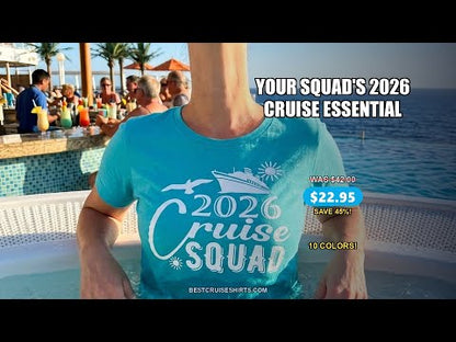 2026 Cruise Squad Shirt Nautical Group Matching Family Vacation Tee — T-Shirt - Video Demo