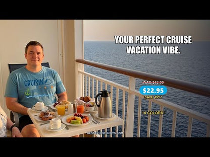 Cruisin Vibes Shirt - Playful Nautical Cruise Vacation Design — T-Shirt - Video Demo