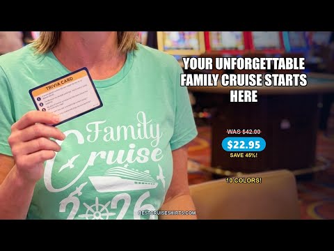 Family Cruise 2026 Shirt with Cruise Ship and Seagulls Graphic — T-Shirt - Video Demo