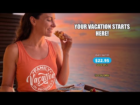 Family Vacation In Progress Bold Circular Stamp Travel Shirt — T-Shirt - Video Demo
