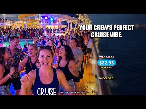 Cruise Vibes Modern Script Typography Shirt for Group Cruise Trips — T-Shirt - Video Demo