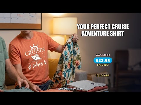 Cruisin Vibes Nautical Ocean Adventure Shirt - Bold Line Art Design — T-Shirt - Video Demo