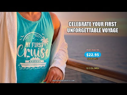 My First Cruise Shirt - Tropical Nautical Family Voyage Celebration — T-Shirt - Video Demo