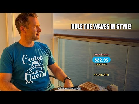 Cruise Queen Shirt - Nautical Ladies Getaway Bold Cruise Ship Design — T-Shirt - Video Demo