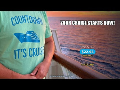 Countdown Is Over It’s Cruise Time Tropical Palm Tree Shirt — T-Shirt - Video Demo