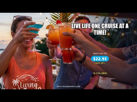 Living Life One Cruise at a Time Palm Tree Anchor Cruise Shirt — T-Shirt - Video Demo