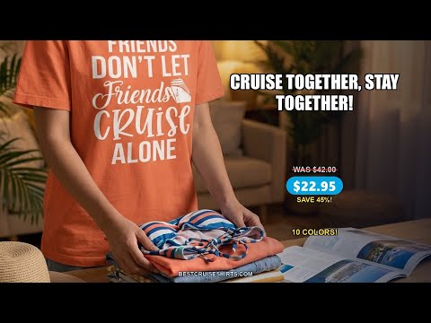 Friends Don’t Let Friends Cruise Alone Group Cruise Shirt — T-Shirt - Video Demo