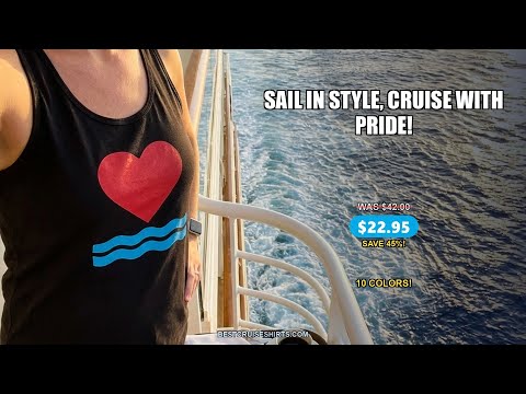 I Love Cruises Bold Cruise Ship Graphic Shirt for Cruise Enthusiasts — T-Shirt - Video Demo