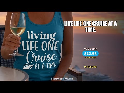 Living Life One Cruise at a Time Shirt - Fun Cruise Ship Graphic Tee — T-Shirt - Video Demo