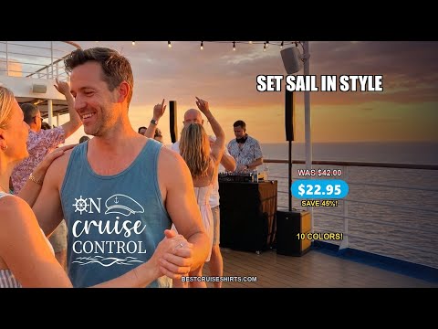 On Cruise Control Shirt - Nautical Captain Hat and Ship Wheel Design — T-Shirt - Video Demo