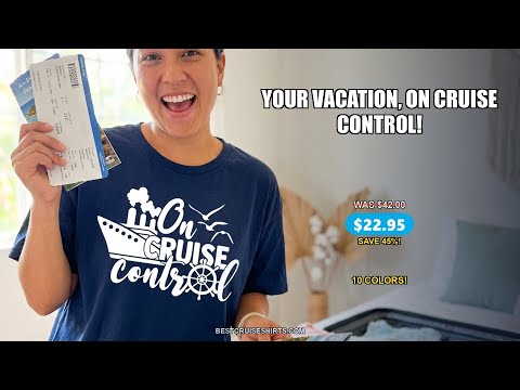 On Cruise Control Shirt - Nautical Wheel Cruise Ship Vacation Tee — T-Shirt - Video Demo