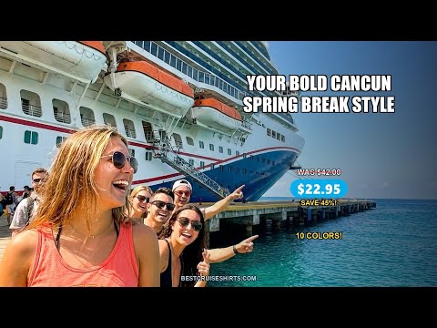 Cancun Mexico Bold Collegiate Style Shirt - Colorful Gradient Spring Break — T-Shirt - Video Demo