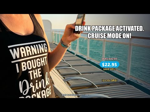 Warning I Bought The Drink Package Funny Cruise Shirt Bold Script — T-Shirt - Video Demo