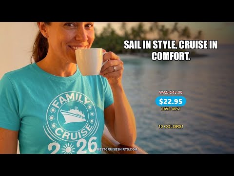 Family Cruise 2026 Shirt - Bold Ship and Playful Sun Vacation Design — T-Shirt - Video Demo
