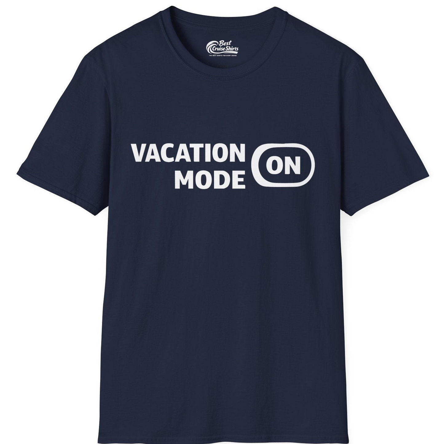 Vacation Mode On Minimalist Switch Graphic Funny Travel Shirt — T-Shirt T-Shirt – Best Cruise Shirts