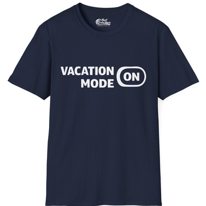 Vacation Mode On Minimalist Switch Graphic Funny Travel Shirt — T-Shirt T-Shirt – Best Cruise Shirts