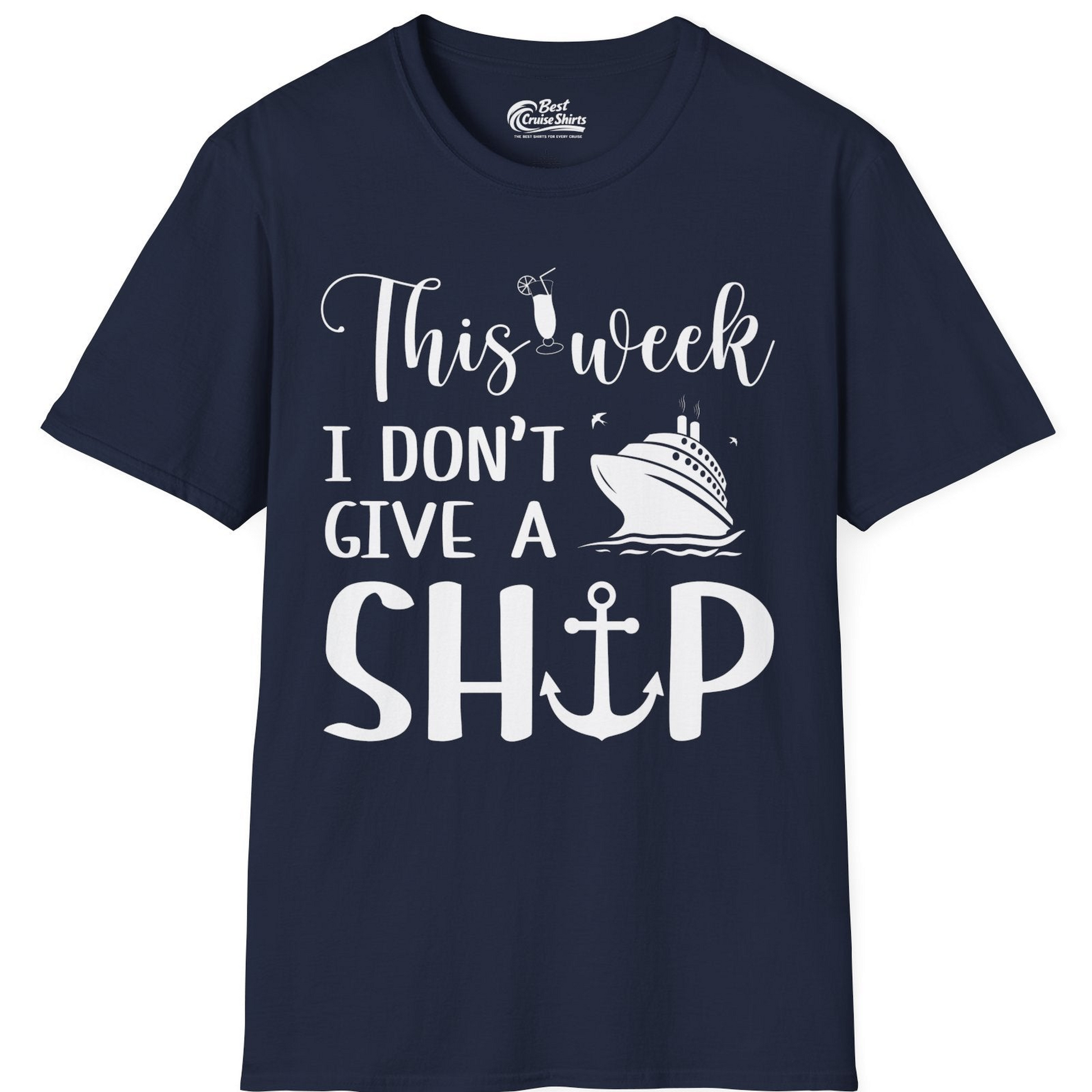 This Week I Don’t Give a Ship Funny Cruise Shirt With Nautical Icons — T-Shirt T-Shirt – Best Cruise Shirts