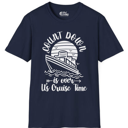 Countdown Is Over Cruise Time Nautical Monochrome Shirt — T-Shirt T-Shirt – Best Cruise Shirts