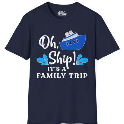Oh Ship Funny Family Cruise Trip Shirt Nautical Vacation Design — T-Shirt T-Shirt – Best Cruise Shirts