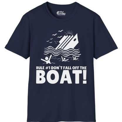 Funny Cruise Ship Safety Warning Sinking Boat Cartoon Shirt — T-Shirt T-Shirt – Best Cruise Shirts