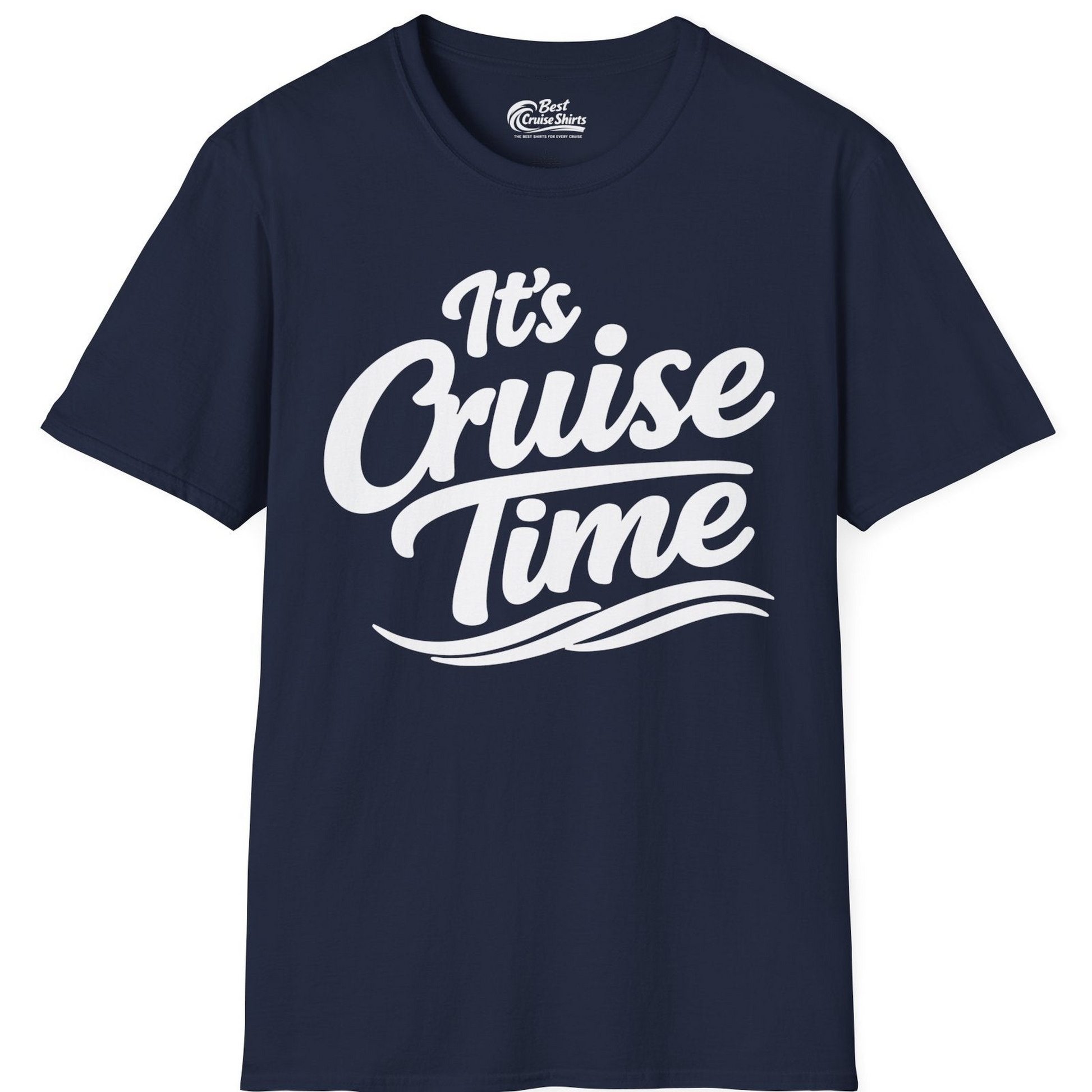 It’s Cruise Time Bold Nautical Wave Typography Cruise Shirt — T-Shirt T-Shirt – Best Cruise Shirts