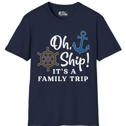 Oh Ship It’s a Family Trip Nautical Cruise Shirt with Marine Icons — T-Shirt T-Shirt – Best Cruise Shirts