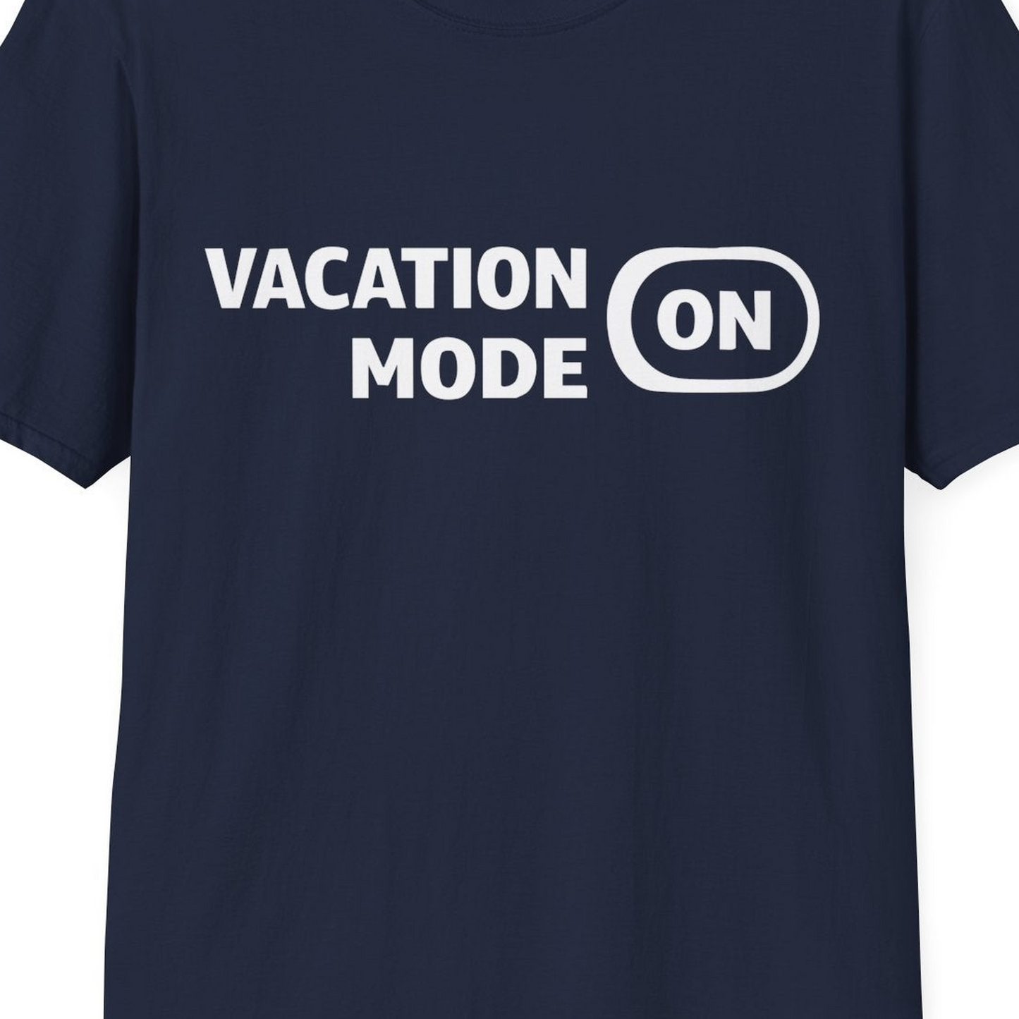 Vacation Mode On Minimalist Switch Graphic Funny Travel Shirt — T-Shirt T-Shirt – Best Cruise Shirts Close Up
