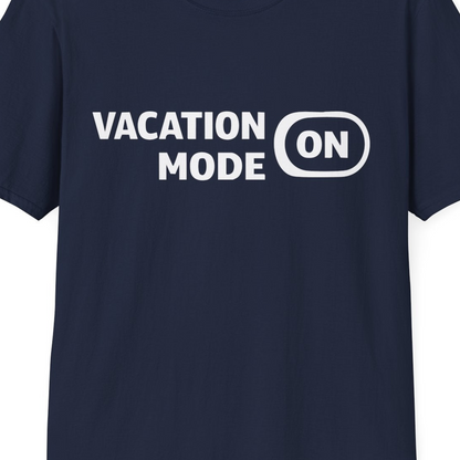 Vacation Mode On Minimalist Switch Graphic Funny Travel Shirt — T-Shirt T-Shirt – Best Cruise Shirts Close Up