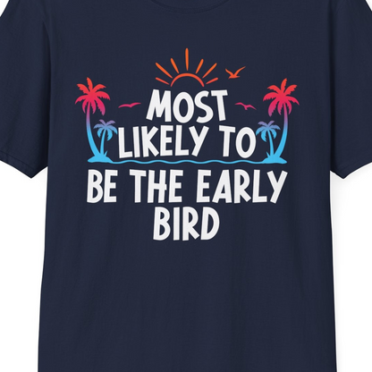 Early Bird Tropical Sunrise Shirt T-Shirt – Best Cruise Shirts Close Up