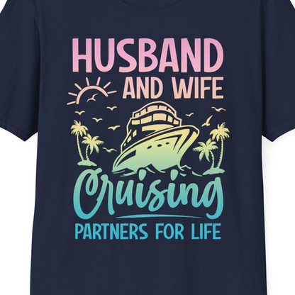 Husband and Wife Cruising Shirt T-Shirt – Best Cruise Shirts Close Up