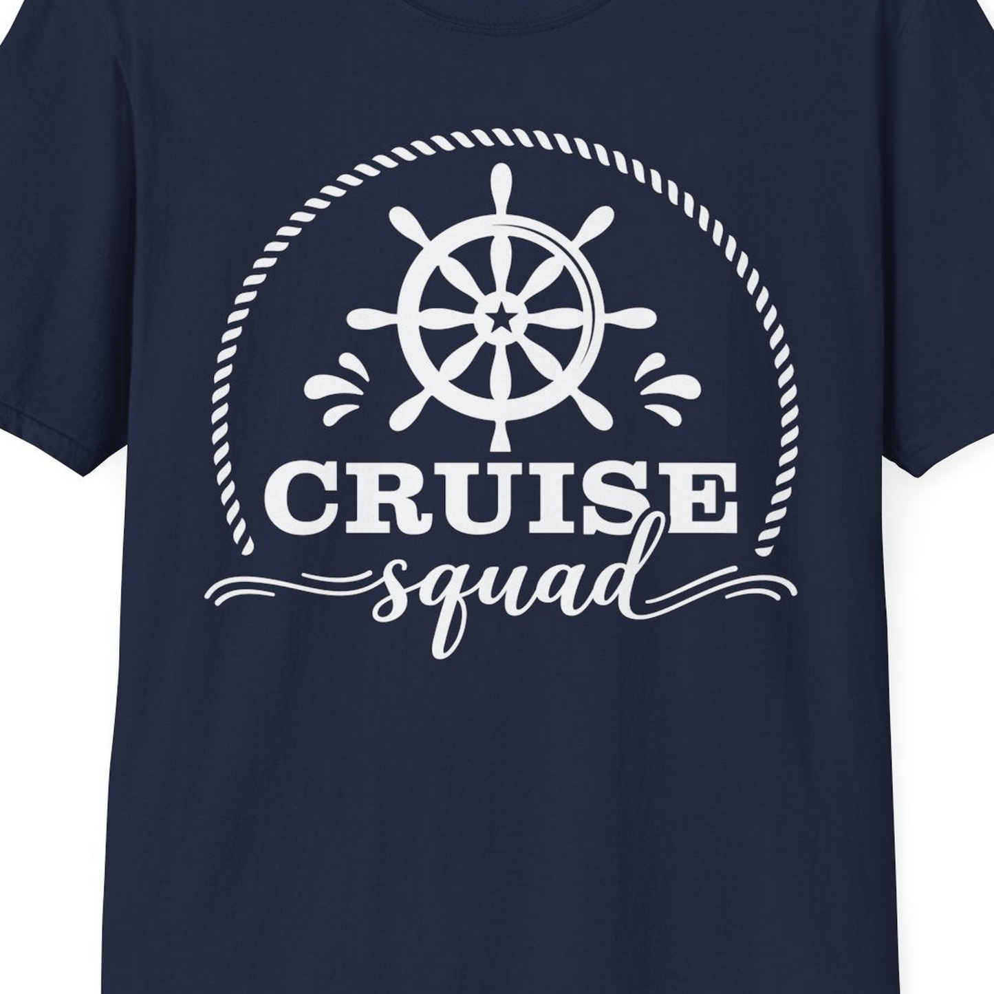 Cruise Squad Nautical Wheel Shirt T-Shirt – Best Cruise Shirts Close Up