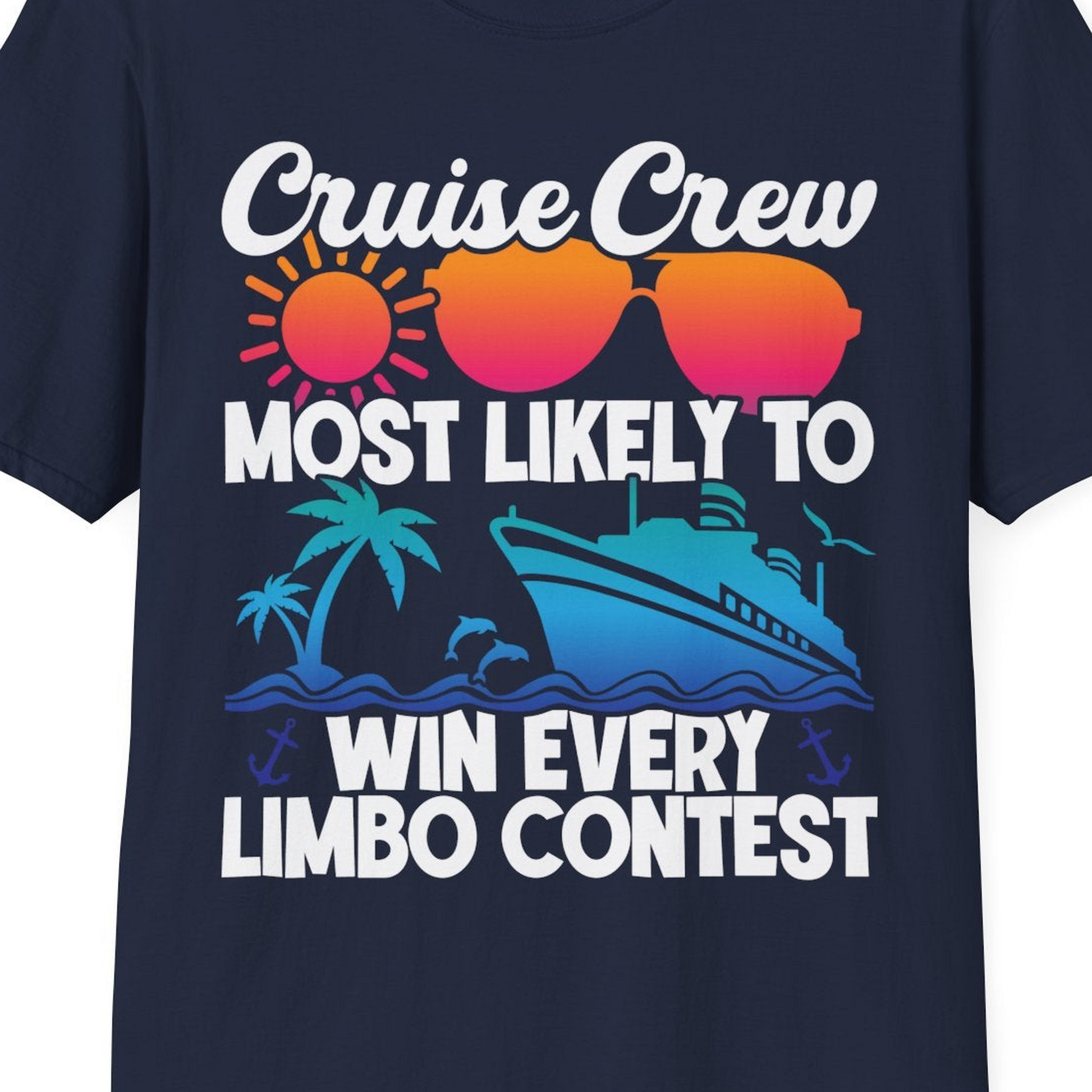 Cruise Crew Limbo Contest Funny Group Caribbean Party Shirt — T-Shirt T-Shirt – Best Cruise Shirts Close Up