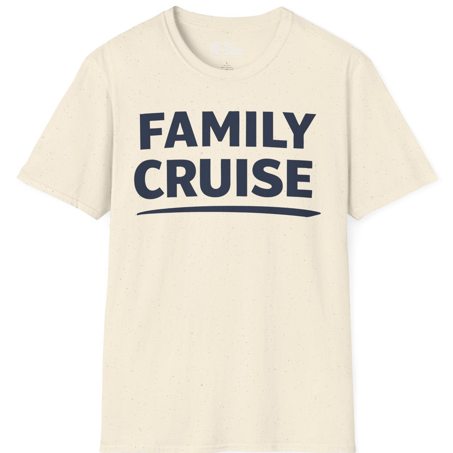 Family Cruise Celebration Bold Lettering Group Trip Shirt — T-Shirt T-Shirt – Natural – Best Cruise Shirts