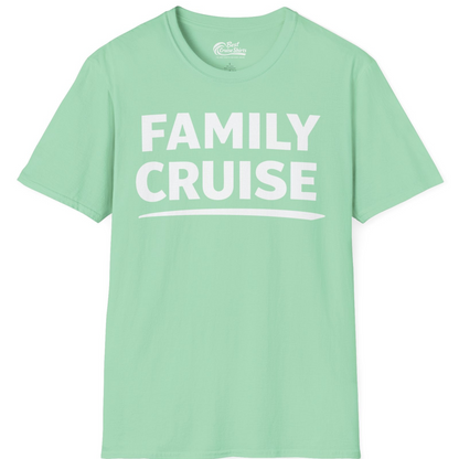 Family Cruise Celebration Bold Lettering Group Trip Shirt — T-Shirt T-Shirt – Mint Green – Best Cruise Shirts
