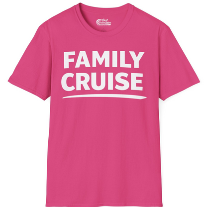 Family Cruise Celebration Bold Lettering Group Trip Shirt — T-Shirt T-Shirt – Heliconia – Best Cruise Shirts