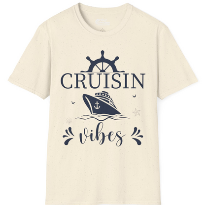 Cruisin Vibes Nautical Ocean Adventure Shirt T-Shirt – Natural – Best Cruise Shirts