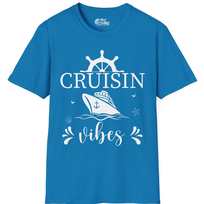 Cruisin Vibes Nautical Ocean Adventure Shirt T-Shirt – Sapphire – Best Cruise Shirts