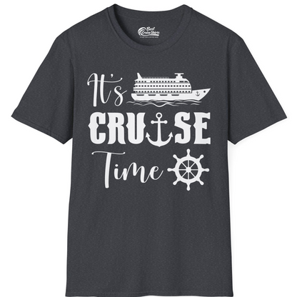 It’s Cruise Time Shirt T-Shirt – Dark Heather Grey – Best Cruise Shirts