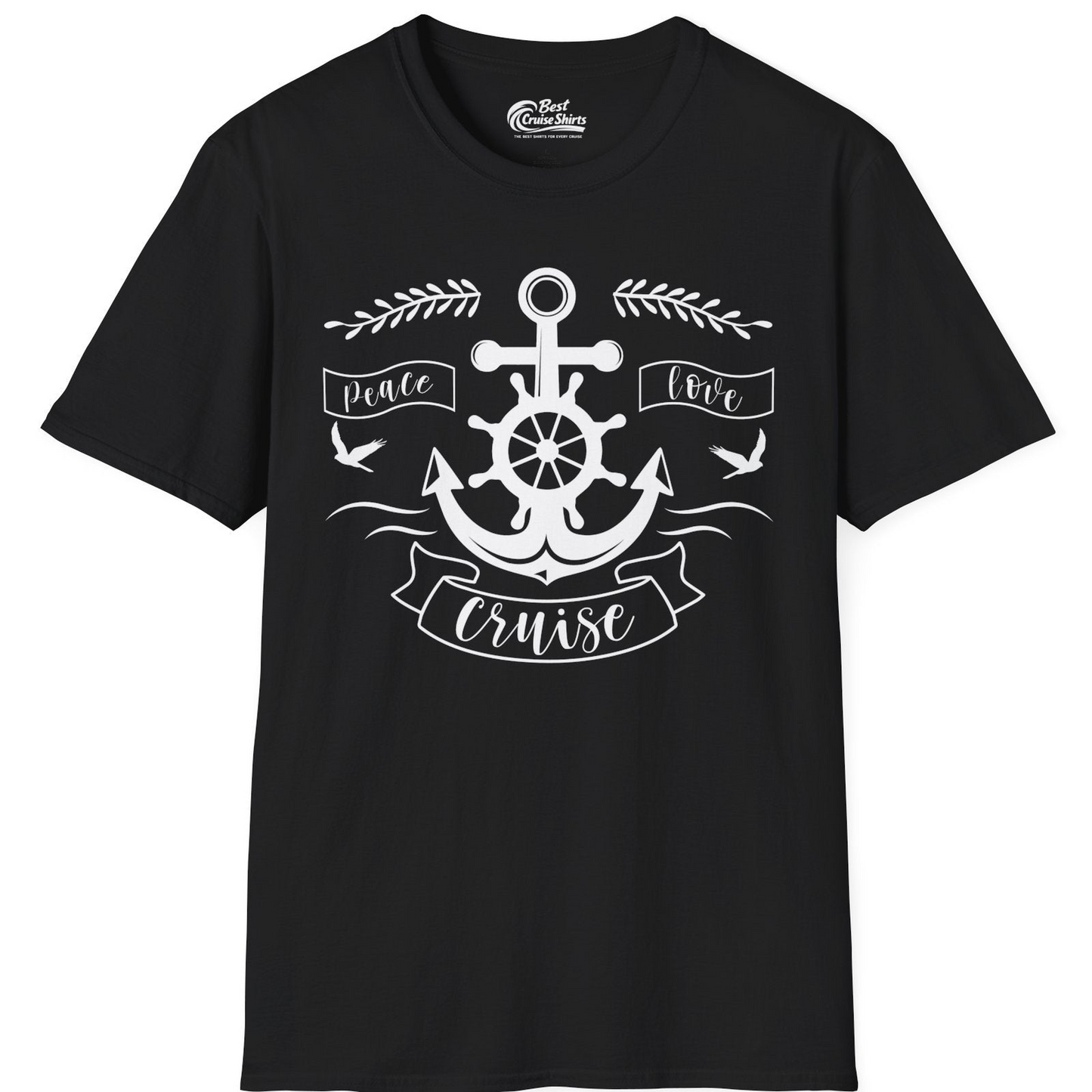 Peace Love Cruise Shirt T-Shirt – Black – Best Cruise Shirts