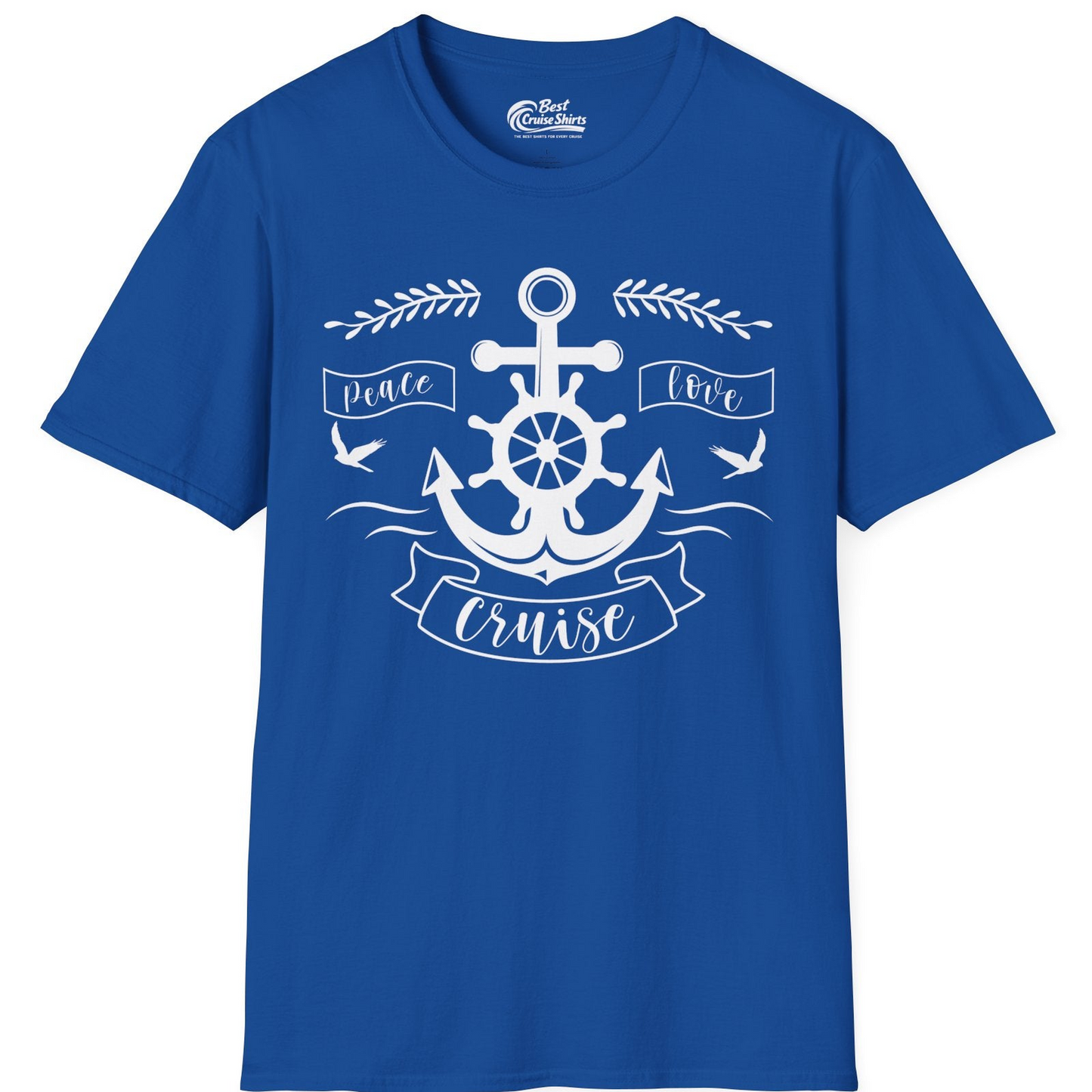 Peace Love Cruise Shirt T-Shirt – Royal – Best Cruise Shirts