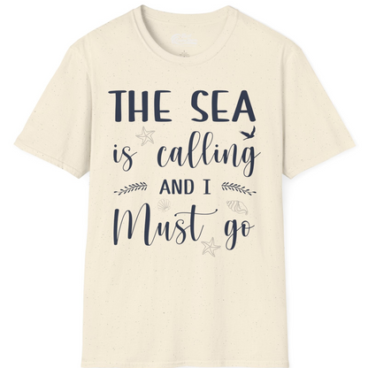 The Sea Is Calling Shirt T-Shirt – Natural – Best Cruise Shirts
