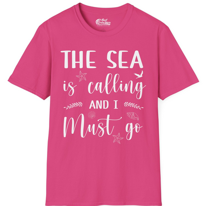 The Sea Is Calling Shirt T-Shirt – Heliconia – Best Cruise Shirts