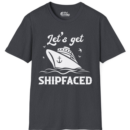 Let’s Get Shipfaced Shirt T-Shirt – Dark Heather Grey – Best Cruise Shirts
