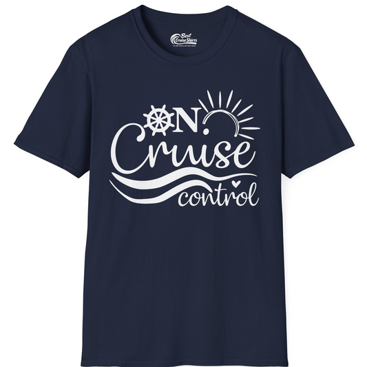 On Cruise Control Shirt T-Shirt – Navy – Best Cruise Shirts