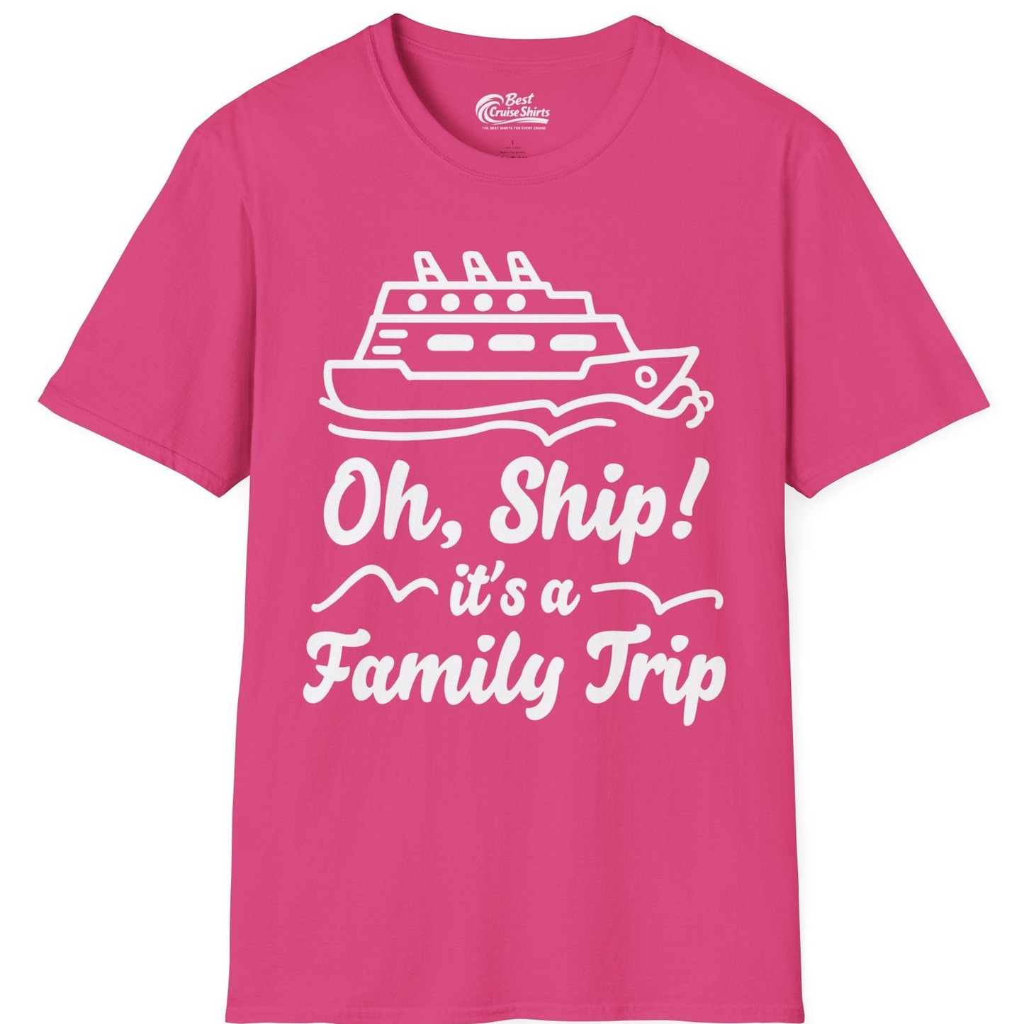 Oh Ship Its a Family Trip Cruise Vacation Matching Shirt — T-Shirt T-Shirt – Heliconia – Best Cruise Shirts