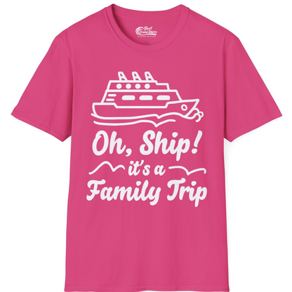 Oh Ship Its a Family Trip Cruise Vacation Matching Shirt — T-Shirt T-Shirt – Heliconia – Best Cruise Shirts